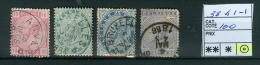 N° 38-41 Obl - 1883 - 1883 Leopold II