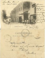 LAMBESC BOUCHES DU RHONE RUE GRANDE ECRITE CIRCULEE 1909 DOS NON DIVISE - Lambesc