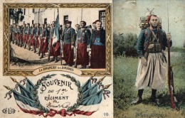 CPA 1138 - MILITARIA - Carte Militaire - Souvenir Du 1er Régiment De Zouaves - Régiments