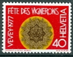 Schweiz 1977 40 R. Postfr. Vevey Fest Maske - Unused Stamps
