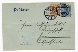 1911 - ENTIER GERMANIA De KONSTANZ Avec REPIQUAGE - Cartoline