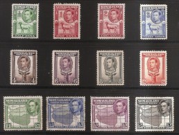 1938 Somaliland - 2 Scans 12 V. King George, Maps, Animals, YV 76/87 SG 93/104 Value 215 Euro MLH - Somaliland (Herrschaft ...-1959)