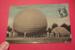 Cp  En Manoeuvres Transvasement Du Gaz D'un Ballon Dans Un Autre Ballon - Luchtballon