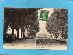 -TRETS-arrivée Du Train En Gare-quais Animés édition Barthelemy A Voyagé En 1912 - Trets