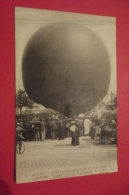 C P  Rouen Fetes Normandes 18 21 Juin 1909 Le Ballon Leopard Pendant Le Gonflement - Luchtballon