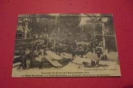 C P Souvenir Du Salon De L'aeronautique 1910 Les Pneus Hutchinsons Et Les Toiles Hutchinson Pour Aeroplanes Et Dirigeabl - Luchtballon