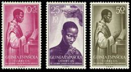 Guinea 344/46 (*) Sin Goma. Sacerdotes 1955 - Guinea Espagnole