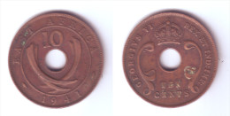 East Africa 10 Cents 1941 I - British Colony