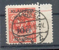 Memel 127 MIT STEGANSATZ Gest. (45024 - Memel (Klaïpeda) 1923