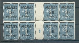 Memel 61ZW+61I ZWISCHENSTEG**POSTFRISCH (45326 - Memel (Klaïpeda) 1923