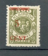 Memel 174 LUXUS**POSTFRISCH 35EUR (70741 - Memel (Klaïpeda) 1923