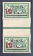 Memel 121ZS ZWISCHENSTEG**POSTFRISCH 90EUR (70760 - Klaipeda 1923