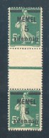 Memel 18cZS ZWISCHENSTEG** MNH POSTFRISCH 100EUR (70765 - Memelgebiet 1923