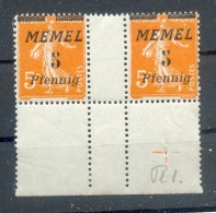 Memel 52ZW ZWISCHENSTEG**POSTFRISCH (G6049 - Klaipeda 1923