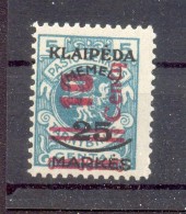 Memel 230III* 250EUR (49375 - Memel (Klaipeda) 1923