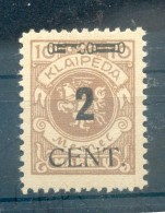 Memel 183III ABART* 80EUR (E2103 - Memelgebiet 1923