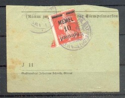 Memel ZOLLSTEMPEL HAUPTZOLLAMT (G6261 - Memelgebiet 1923