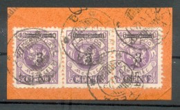 Memel 178 DREIERSTREIFEN Gest. Luxusbriefstück BPP (G6488 - Memel (Klaïpeda) 1923