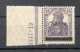 Saar 7 TEIL-HAN**POSTFRISCH (G5526 - Unused Stamps