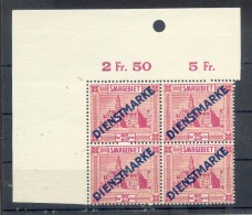 Saar DIENST 14I PFIX ECKRAND VB**POSTFRISCH (38827 - Oficiales