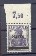 SAAR 7c**OBERRAND POSTFRISCH BPP(C2686 - Unused Stamps