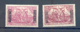 Saar 43a+43d FARBE * MH 27EUR (71664 - Unused Stamps
