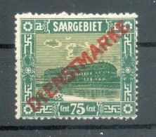 Saar Dienst 10VIII ABARTEN* 80EUR (Z2753 - Unused Stamps