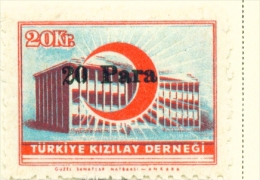 TURKEY  -  1946/47  Postal Tax  20p On 20k  Mounted/Hinged Mint - Unused Stamps