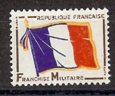 FRANCE TIMBRE DE FRANCHISE - TYPE DRAPEAUX TROIS PETITES VARIETES  NEUF ** LUXE - Military Postage Stamps