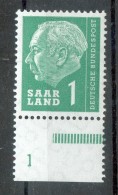 Saar 380 PlNr PLATTENNNUMMER**POSTFRISCH (38111 - Nuovi