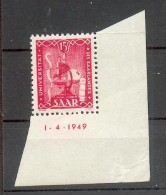 Saar 264 Bru DRUCKDATUM**POSTFRISCH 120EUR (X2577 - Unused Stamps