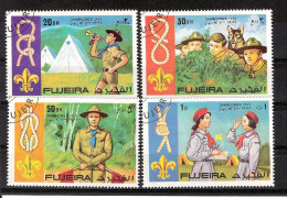 SCOUTISME INCOMPLETE /oblitérés 4 Vignettes De FUJEIRA Jamborée 1971 / SANS LE PRESENTOIR !! / - Used Stamps