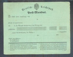 DR-Pfennigzeit POSTMANDATF FORMULAR Ungebraucht (70176 - Other & Unclassified