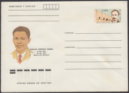 1988-EP-7 CUBA 1988. Ed.206e. POSTAL STATIONERY. MARTIRES DEL MONCADA. GIRALDO CORDOVA. UNUSED. - Covers & Documents