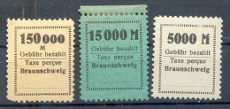 DR-Infla BRAUNNSCHWEIGER GEBÜHRENMARKEN** (Z0527 - Other & Unclassified