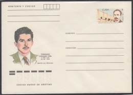 1985-EP-23 CUBA 1985. Ed.197d. POSTAL STATIONERY. MARTIRES DEL MONCADA. FERNANDO CHENARD PIÑA. UNUSED. - Cartas & Documentos