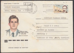 1985-EP-37 CUBA 1985. Ed.198k. POSTAL STATIONERY. MARTIRES DEL MONCADA. REINALDO BORIS LUIS SANTA. C. CLASIFICACION S. C - Storia Postale