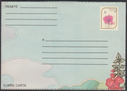 1988-EP-20 CUBA 1988. Ed.204. ENTERO POSTAL. POSTAL STATIONERY. FLORES. FLOWERS. UNUSED. - Briefe U. Dokumente