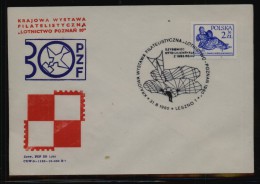 POLAND 1980 AIR FORCE PHILATELIC EXPO COMM COVER TYPE 1 FLIGH GLIDER OTTO LILIENTHAL - Gleitflieger
