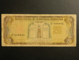 Billet - République Dominicaine - Valeur Faciale : 20 Pesos Oro - Série 1990 - República Dominicana