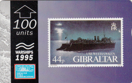 GIBRALTAR 1995  - WARSHIPS - USS WEEHAWKEN (new - Not Used) - Gibilterra