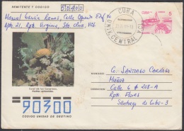 1990-EP-38 CUBA 1990. Ed.210b. ENTERO POSTAL. POSTAL STATIONERY. CORAL DE LOS CANARREOS. UNIVERSIDAD  CENTRAL VILLA CLAR - Storia Postale