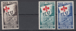 Italia - 1951 Feste E Concorsi Ginnastici Sass. 661/663 ** (varietà 661c) - Varietà E Curiosità
