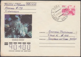 1990-EP-37 CUBA 1990. Ed.210a. ENTERO POSTAL. POSTAL STATIONERY. CORAL DE LOS CANARREOS. C. CLASIFICACION CIENFUEGOS. US - Lettres & Documents