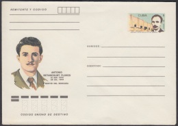 1986-EP-40 CUBA 1986. Ed.199j. POSTAL STATIONERY. MARTIRES DEL MONCADA. ANTONIO BETANCOURT FLORES. UNUSED. - Covers & Documents