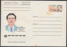 1986-EP-44 CUBA 1986. Ed.199l. POSTAL STATIONERY. MARTIRES DEL MONCADA. LUCIANO GONZALEZ. SANTA FE. UNUSED. - Covers & Documents