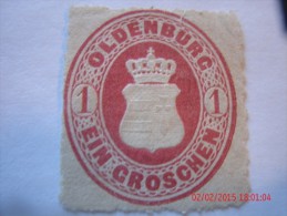 OLDENBURG, SCOTT# 18, 1 G ROSE, MINT NG - Oldenburg