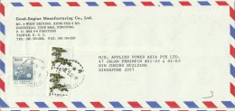 Republic Of China 1990 Cover Sent To Singapore - Used Stamps