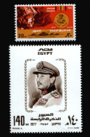 EGYPT / 1977 / ISRAEL / PRES. SADAT / OCTOBER WAR / SOLDIER / TANKS  / MNH / VF . - Neufs
