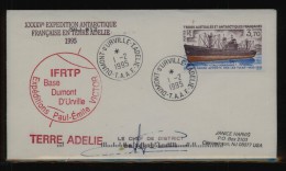 TAAF FRENCH SOUTHERN & ANTARCTIC LANDS 1995 XXXXV EXPEDITION BASE DUMONT D'URVILLE COVER - Basi Scientifiche